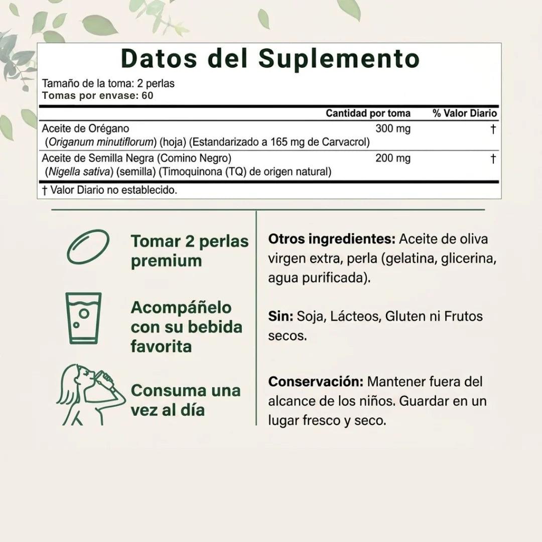 Cápsulas de aceite de orégano (60 cápsulas)